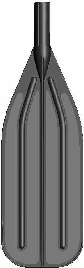 Лопасть весла 35 мм, Boat-plastic, 455x170 мм, полипропилен, черный