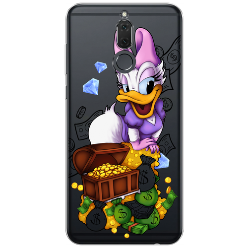 Силиконовый чехол на Huawei Nova 2i/Mate 10 Lite / Хуавей Нова 2i Rich Daisy Duck, прозрачный силиконовый чехол розовая цветочная рамка на huawei nova 2i хуавей нова 2i