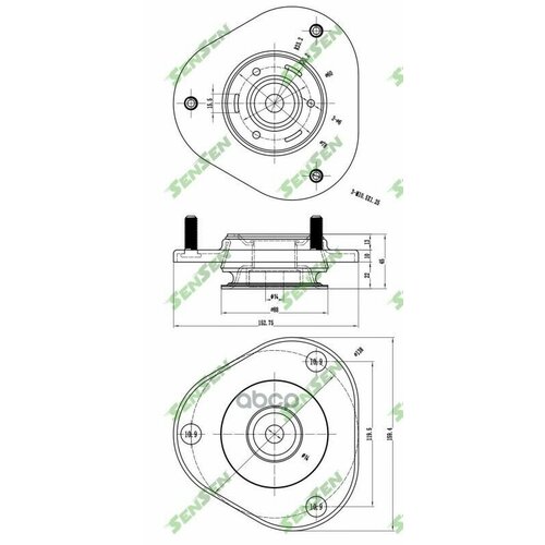 Опора Амортизатора Toyota Corolla 1.4/1.6 16V/1.8 16V 06- Перед. Лев./Прав. Sensen арт. M61105