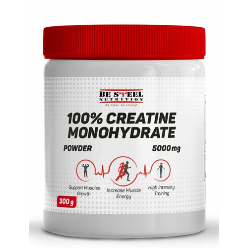 фото Креатин моногидрат be steel nutrition 100% creatine monohydrate 300г (натуральный)