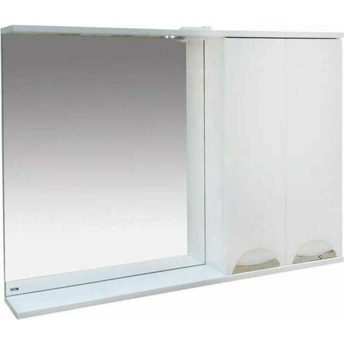 Зеркало Misty Куба 120x80 П-Куб-01120-011П правое с полочкой и подсветкой