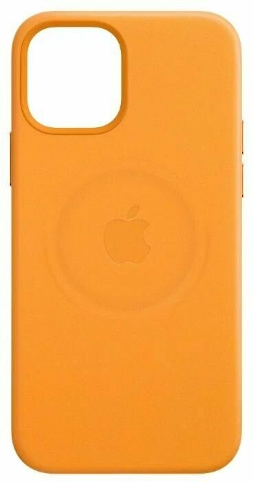 Кожаный чехол Leather Case для iPhone 14 Pro , оранжевый
