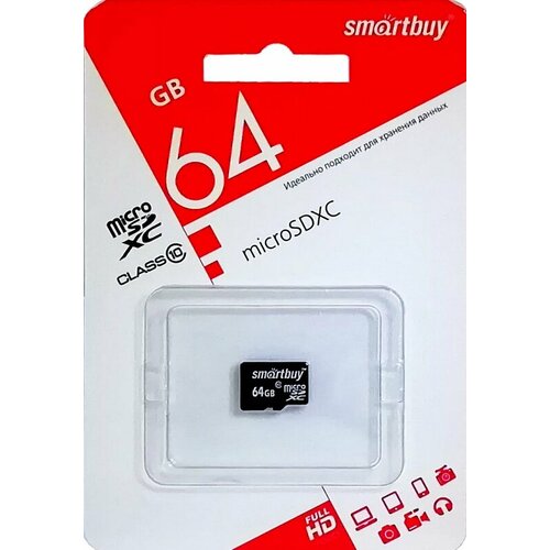 Карта памяти microSDXC smartbuy Сlass10 UHS-1 64 Gb (без адаптера) SB64G карта памяти smartbuy microsdxc 64gb class10 le sb64gbsdcl10 01le адаптер