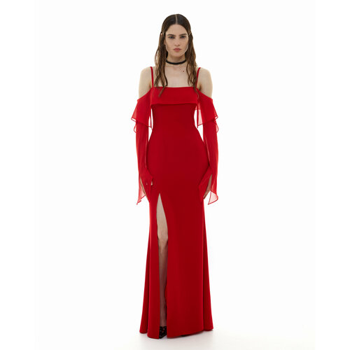 Платье Sorelle, вечернее, прямой силуэт, макси, размер S, красный