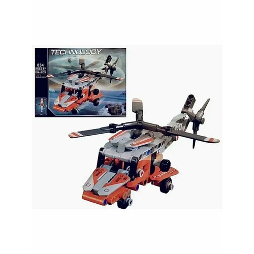 Конструктор спасательный вертолет, 204 деталей, Technology, 834 конструктор lanson toys спасательный вертолет 342дет