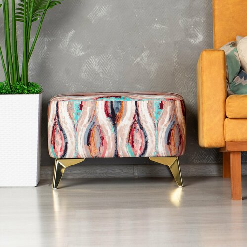 Пуфик Монца 40х35х60 см цвет золото материал велюр ножки для прихожей 6286₽