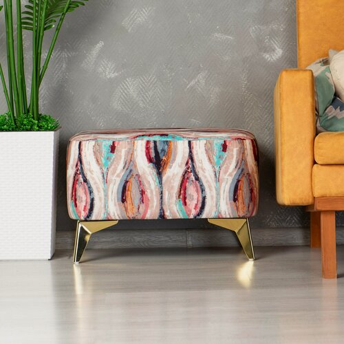 Изображение товара Пуфик «Монца», интерьерро, дизайнерский велюр, на металлических ножках, 35х60х40см, нагрузка до 150 кг