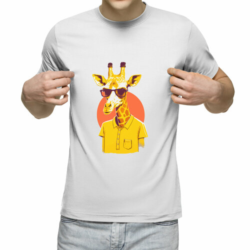 Футболка Us Basic, размер XL, белый мужская футболка жираф в бабочках l черный