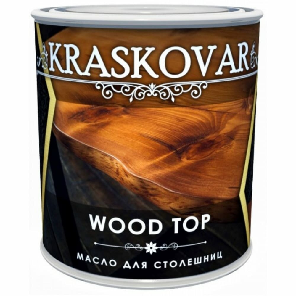 фото Kraskovar Масло для столешниц Wood Top Орех 0,75л 1367