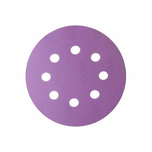 Круг шлифовальный Purple PP627 (125 мм; 8 отверстий; Р320; 100 шт) Hanko PP627.125.8.0320