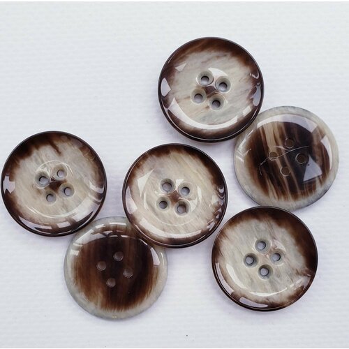 Пуговица для дубленки, Union Knopf, цвет бежево-коричневый, пластик, 28 мм, 5 штук.