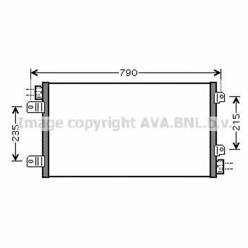 AVA Радиатор кондиционера Nissan Interstar 11/03-