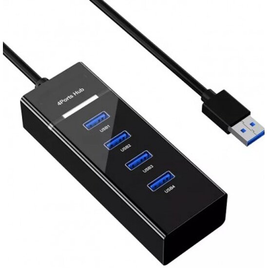 Разветвитель Ks-is USB KS-728 4 порт. черный