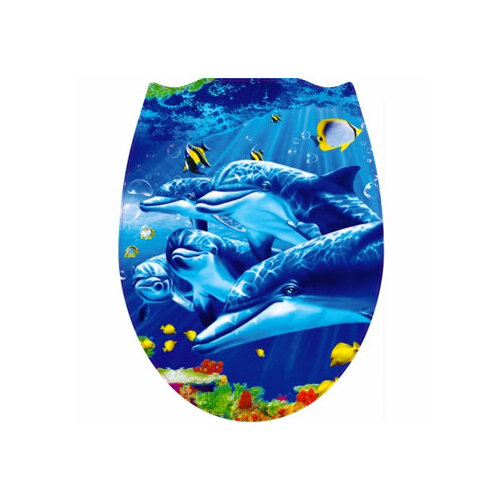 Сиденье для унитаза фотопринт дельфины 127 799₽