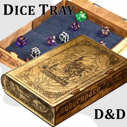 Дайс Трей ДнД / Раздвижной Dice Tray DnD лоток для бросания игральных костей, деревянная коробка для настольных игр, dice box RPG с магнитным замком