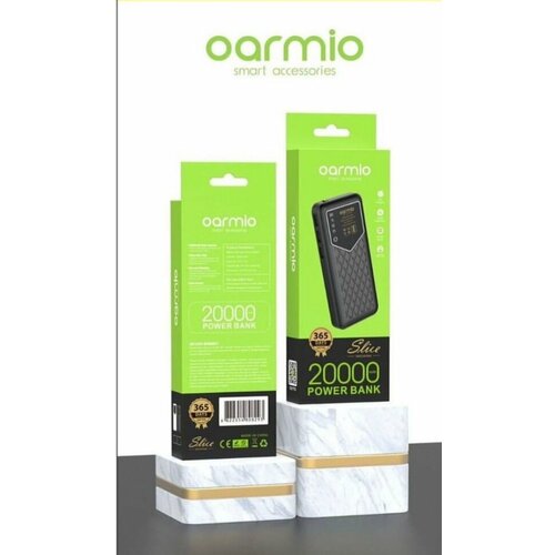 Power bank Oarmio 20000 mAh 2 USB с фонариком черный 79000₽
