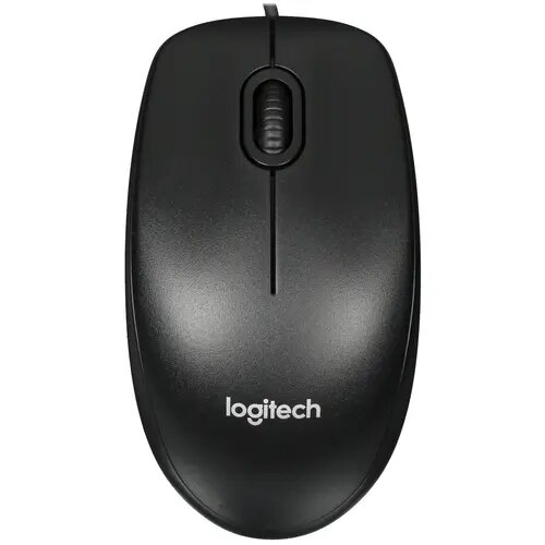 Мышь проводная Logitech M100, 1000 dpi, USB, черный (910-005006)