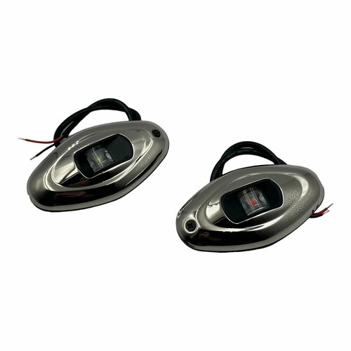 Комплект светодиодных навигационных огней LM-011028, зеленый и красный, DC12V, 1W, нержавеющая сталь SS316, IP67
