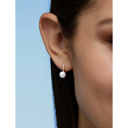 Серьги Zlato красное золото 585 проба жемчуг культивированный размер 6 мм длина 14 см золотой 22874₽