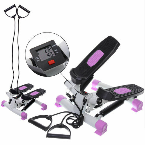 Мини-степпер поворотный с эспандерами MSR-1100 розовый 6119₽