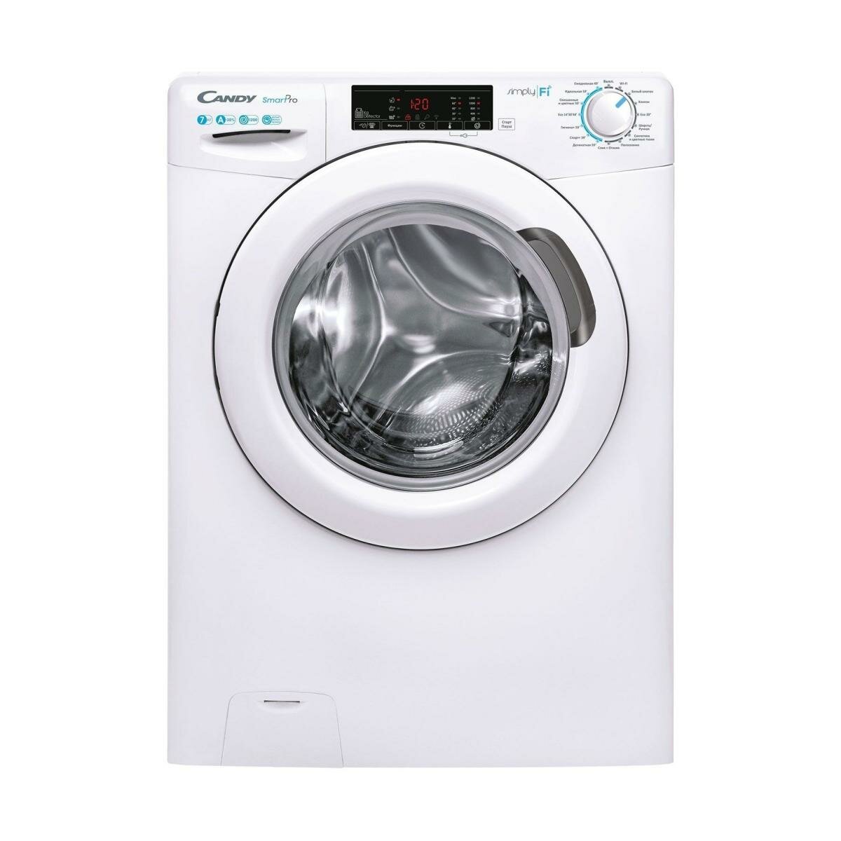 Стиральная машина Candy Smart Pro CO4127T3/2-07, 7 кг, защита от детей и скачков питания, дисплей