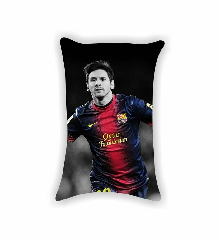 Подушка Лионель Месси, Lionel Messi №34, Картинка с двух сторон
