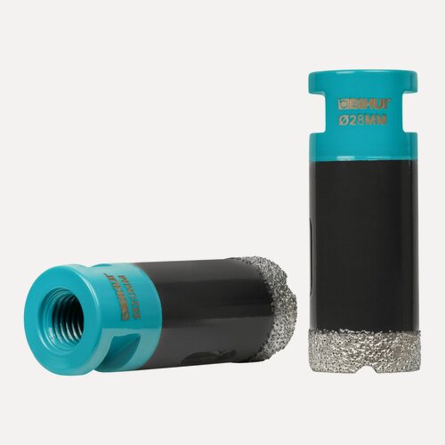 Изображение товара Алмазная коронка Bihui DBDF28, по керамограниту, сухая/мокрая, 28 мм