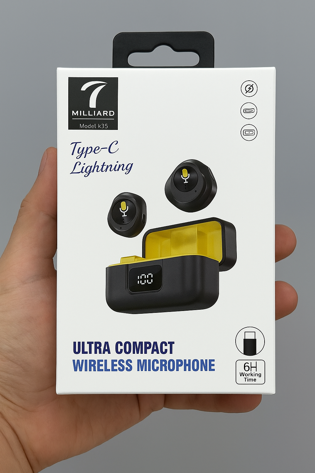 Беспроводной микрофон 7 Milliard Ultra Compact, динамический, конденсаторный, электретный, ленточный