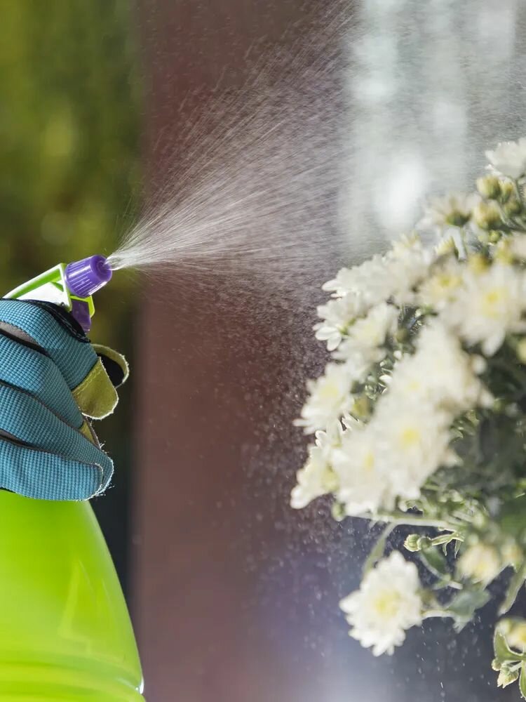 Опрыскиватель для растений садовый PALISAD 1.25 л объем ручной с пульверизатором рычажный тип поворотная головка и водозаборный шланг с фильтром 64735