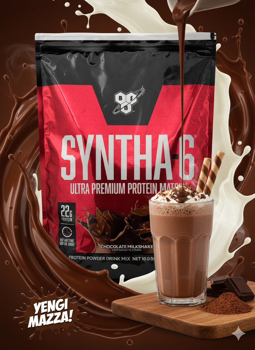 Сывороточный протеин BSN Syntha-6 вкус Chocalate Milkshake 4,56 кг — для роста мышц и восстановления шоколад