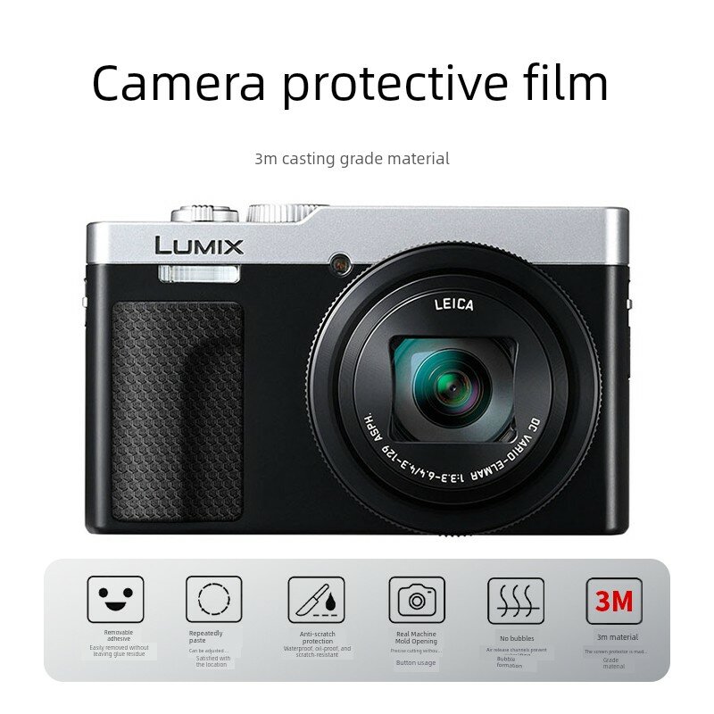 Защитная пленка для камеры Panasonic ZS99, прозрачная, 3M клей, полное покрытие, устойчива к царапинам