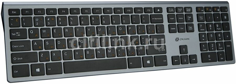 Клавиатура Oklick 890S, USB, серый + черный [1784239]