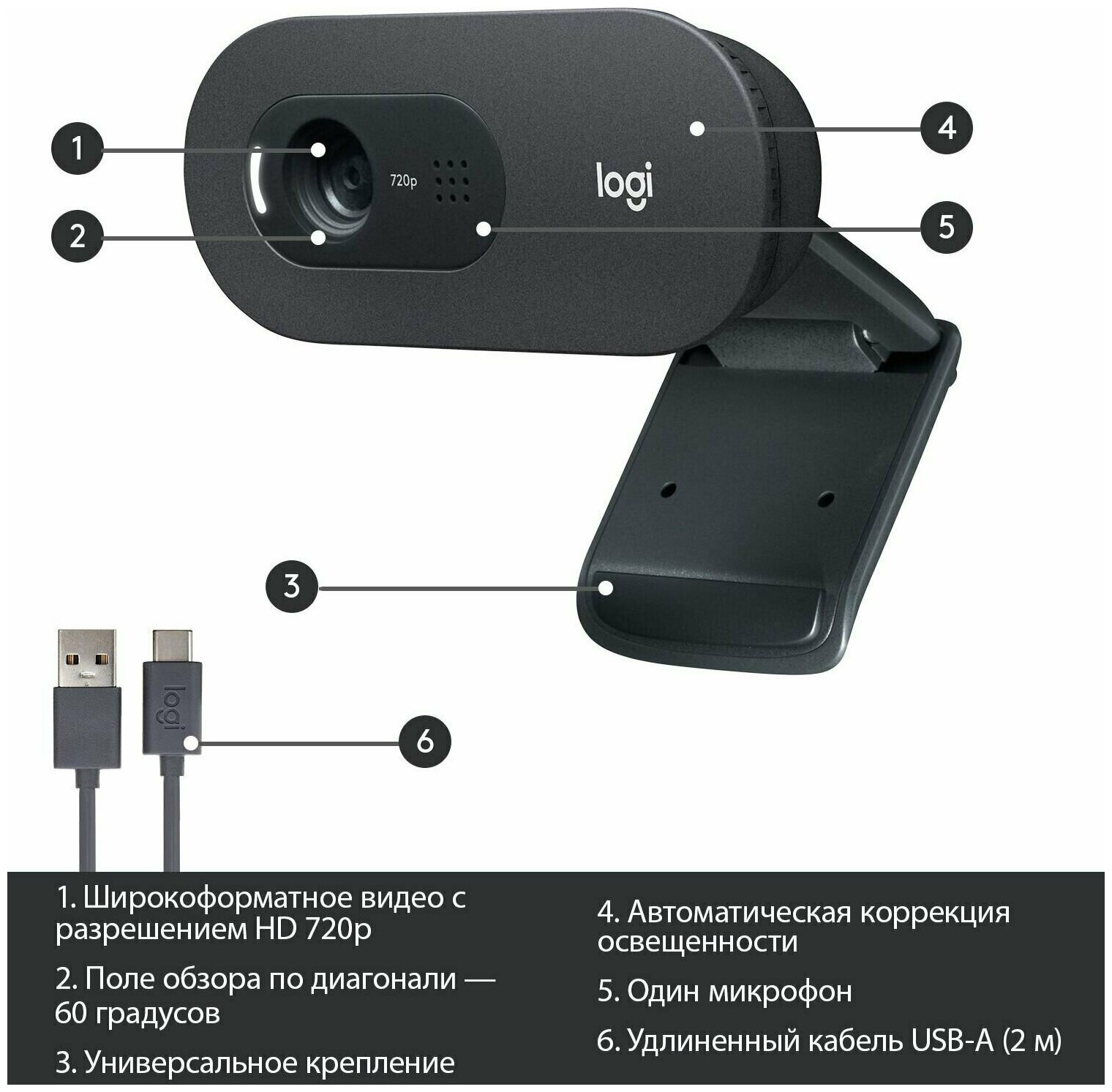Web-камера Logitech C505e HD