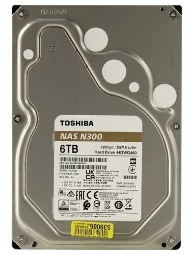 Жесткий диск Toshiba NAS N300 HDWG460UZSVA