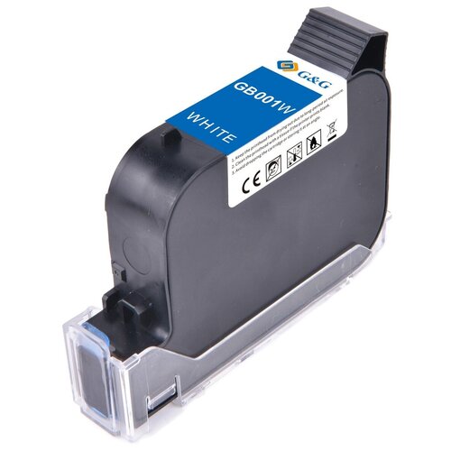 GB-001W струйный сольвентный белый картридж для принтеров GG-HH1001B, 42 ml gb 001c струйный сольвентный голубой картридж для принтеров gg hh1001b 42 ml