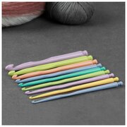Арт Узор Набор крючков для вязания, d = 2,5-10 мм, 15 см, 9 шт, цвет разноцветный