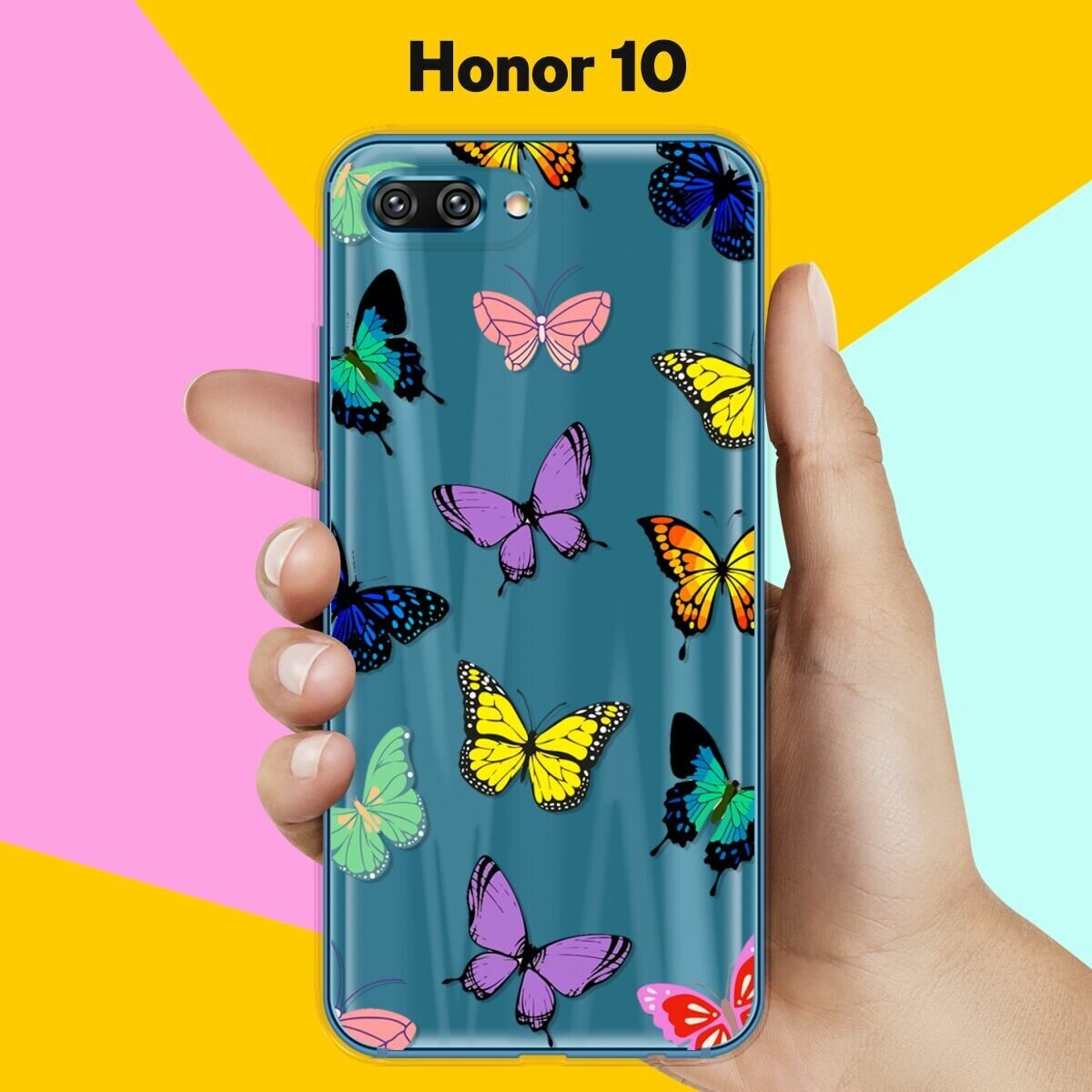 Силиконовый чехол на Honor 10 Бабочки / для Хонор 10
