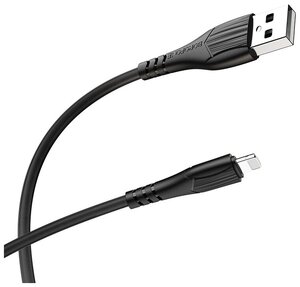 Кабель USB - 8 pin Borofone BX37 Weldy, 1.0м, 2.4A, цвет: чёрный