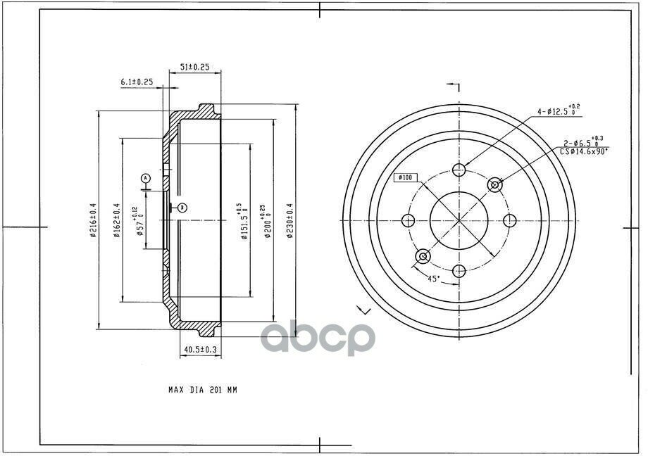 Барабан Тормозной (200X40,5) AVANTECH арт. BR2507S