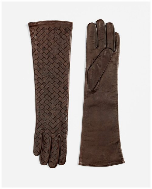 Перчатки , демисезон/зима, натуральная кожа, размер 8, коричневый