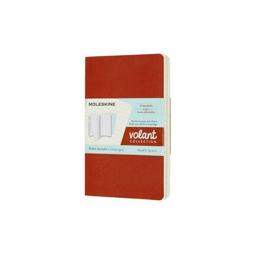 Блокнот Moleskine Volant, 80стр, в линейку, мягкая обложка, оранжевый [qp711f16b24]