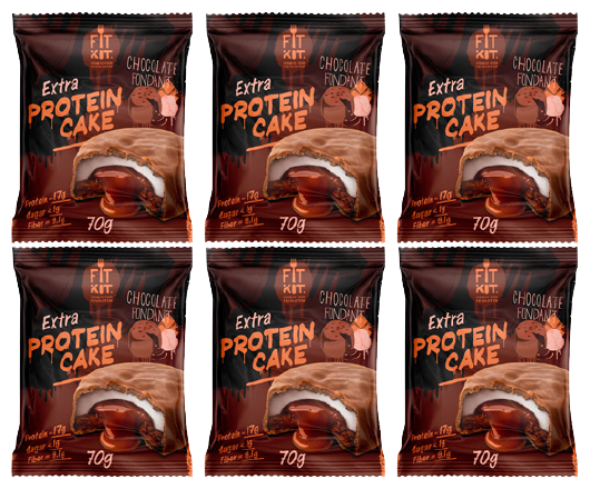 Fit Kit, Protein Cake EXTRA, 6шт x 70г (Малина-йогурт)