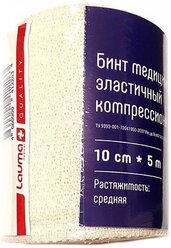 Бинт медицинский эластичный компрессионный Lauma Medical Baltic (5 м x 10 см) 1 шт. белый