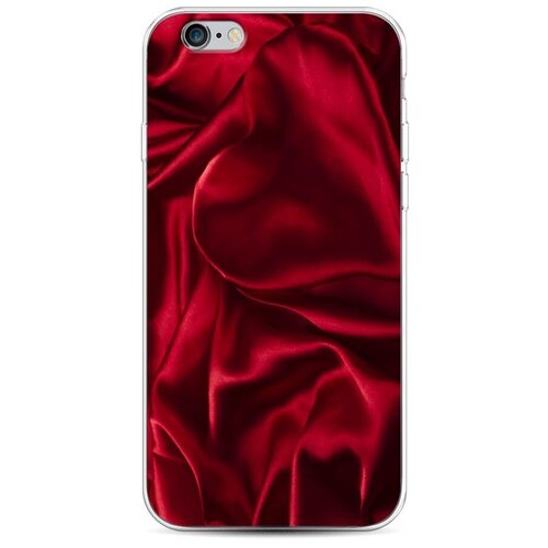 фото Силиконовый чехол "текстура красный шелк" на apple iphone 6s / айфон 6s case place