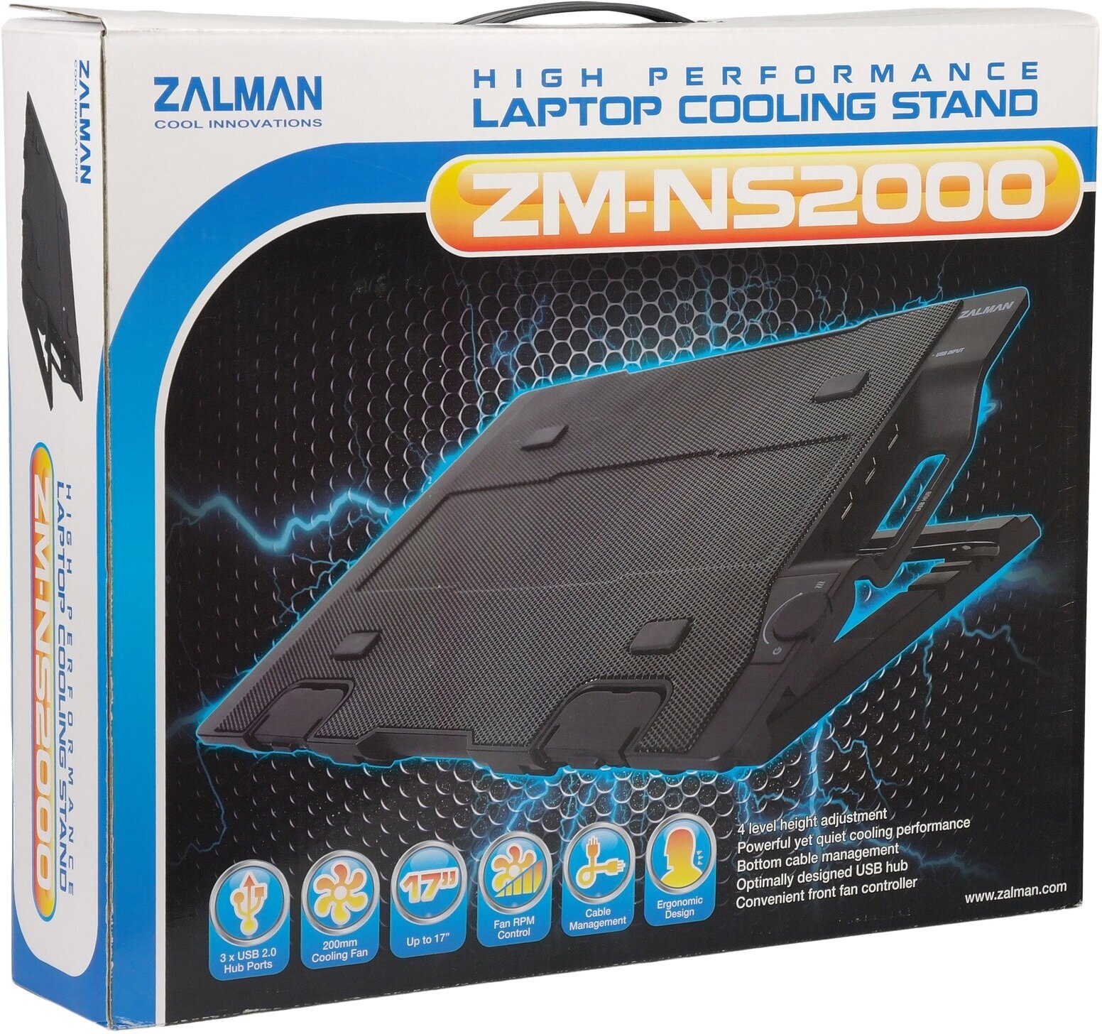 подставка для ноутбука ZALMAN ZM-NS2000, черная - фото №2