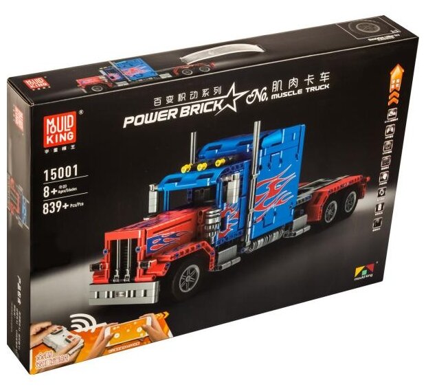 Конструктор Mould King Power Brick 15001 Грузовик Peterbilt 389 Optimus Prime