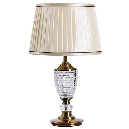фото Лампа декоративная arte lamp radison a1550lt-1pb, e27, 60 вт, цвет арматуры: медный, цвет плафона/абажура: бежевый