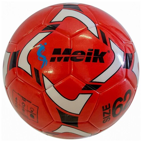 фото C33393-1 мяч футзальный №4 "meik" (красный) 4-слоя, tpu+pvc 3.2, 410-450 гр., термосшивка hawk
