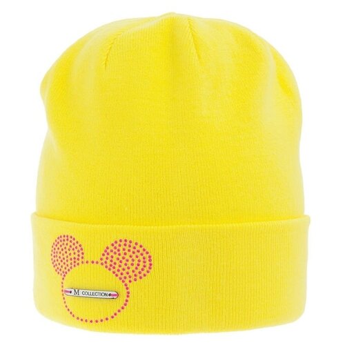 фото Шапка для девочки пряник, цвет желтый, весна-осень, размер 52-56 mialt