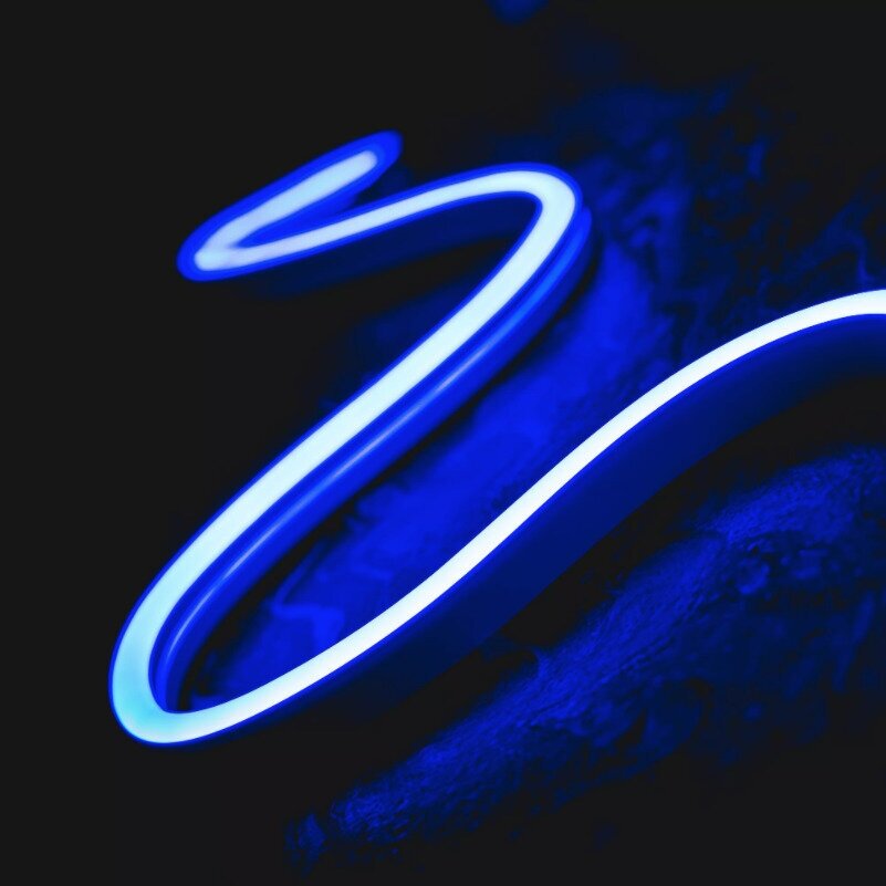 Лента светодиодная "гибкий неон" 220В Синий 2 м - фотография № 4